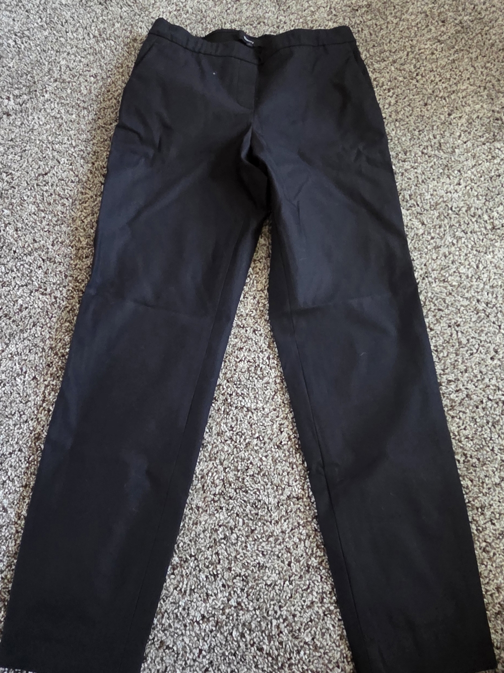 Theory Black Ankle-Length Straight Pants